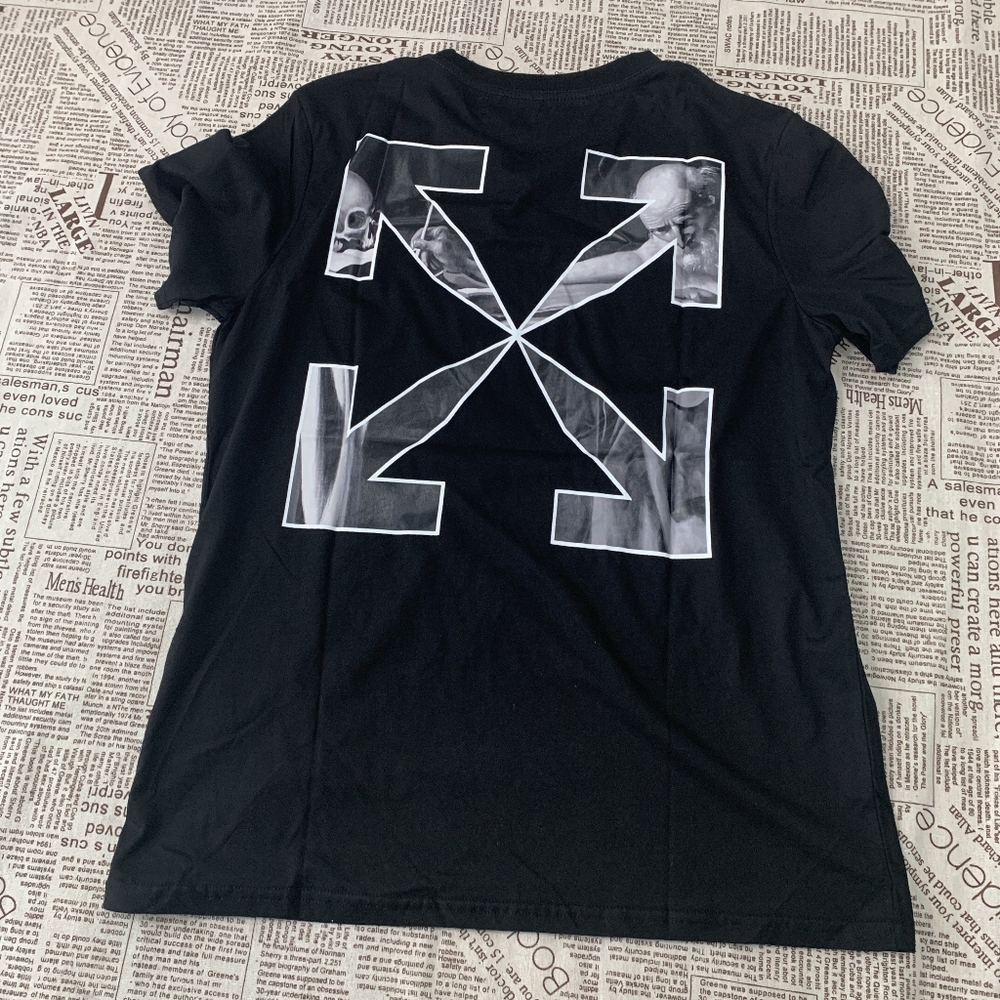 off-white Black Short Sleeve T-Shirt